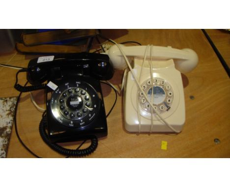 2 x vintage telephones