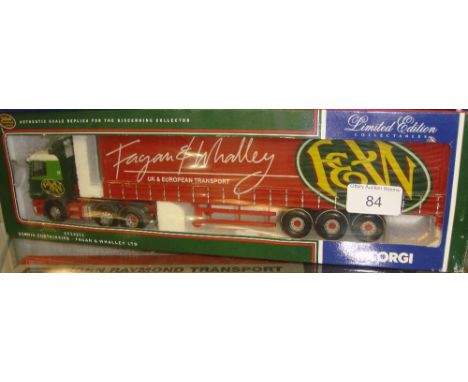 Corgi Authentic scale Replica lorry boxed mint condition Ltd Edition in Fagan & Whalley livery