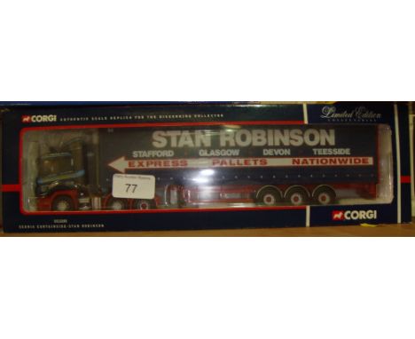 Corgi Authentic scale Replica lorry boxed , box damage on reverse Ltd Edition in Stan Robinson livery