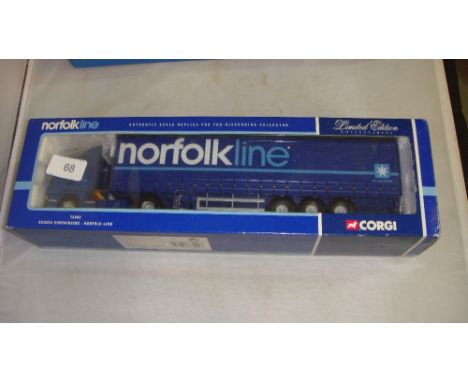 Corgi Authentic scale Replica lorry boxed slight corner damage to box Ltd Edition in Norfolk Line livery