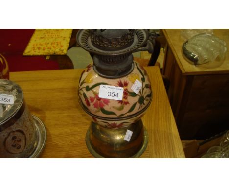 Zsolnay Pecs pottery paraffin lamp