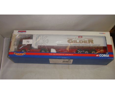 Corgi Authentic scale Replica lorry boxed, box torn Ltd Edition in Edward Gilder livery