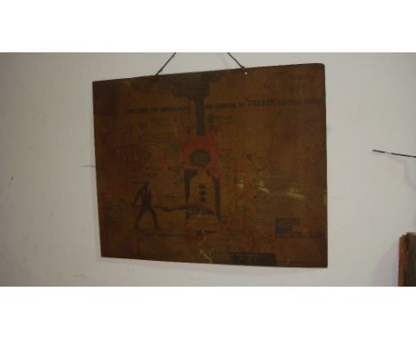 Vintage painted metal sign Concerning The Management and Working of Farrar's Vertical Boilers