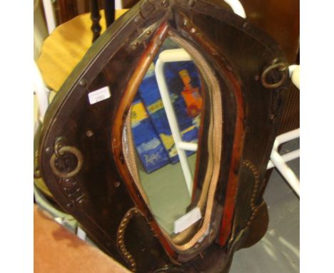 Unusual antique horse collar mounted as a mirror 