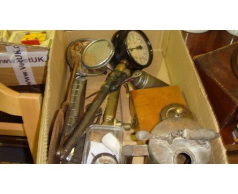 Box of vintage guages (steam engine interest)