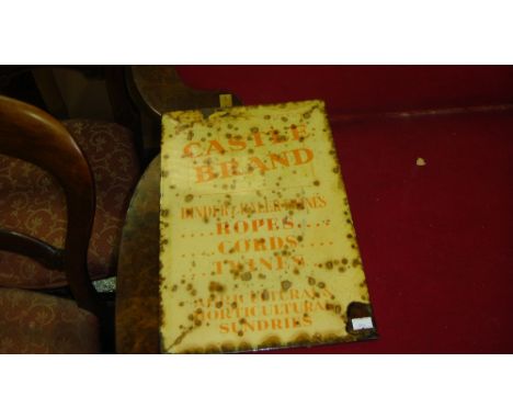 Vintage painted sign Castle Brand Ropes & Cord