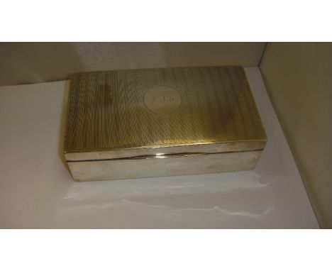 Silver cigarette case with engine turned decoration presented to Alfred Davis Co founder of Wilsdorf & Davis then becoming Ro
