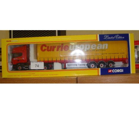 Corgi Authentic scale Replica lorry boxed mint condition Ltd Edition in Currieuropean livery