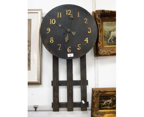 AN EARLY 20TH CENTURY "MISSION STYLE" AMERICAN WALL CLOCK by the Newhaven Clock Company
