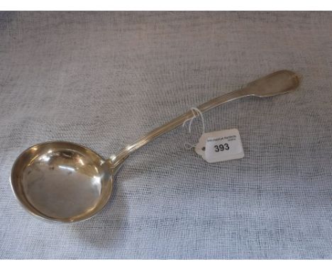A FRENCH SILVER SOUP LADLE (c. 6 t oz)