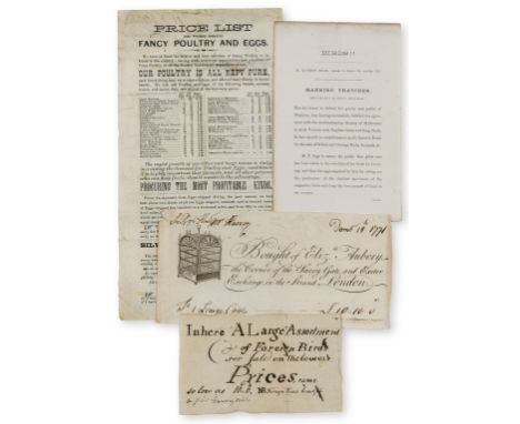 NO RESERVE Birds.- A small collection of engravings, illustrations, photographs, cuttings and other ephemera relating to cage