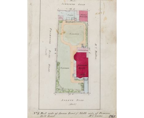 London.- Over 200 manuscript property tenure diagrams, land registry documents, and street plans, 2 vol. largely covering pro