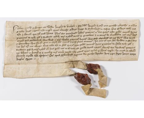 Kent.- Release by William Langley of Knowlton and his brother Edmund Langley to Gilbert Hegge of Tykenherst [Tickenhurst] of 