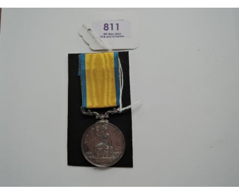 A 1856 Baltic Medal with ribbon, unnamed, awarded unnamed to Royal Navy and Royal Marines for operations in the Baltic during