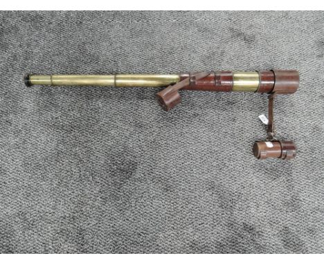A WW1 Military Three Drawer Telescope with Military Arrow mark TT&amp;H Ltd No 21556, 1917 Tel Sig (mk IV) also GS Leather co