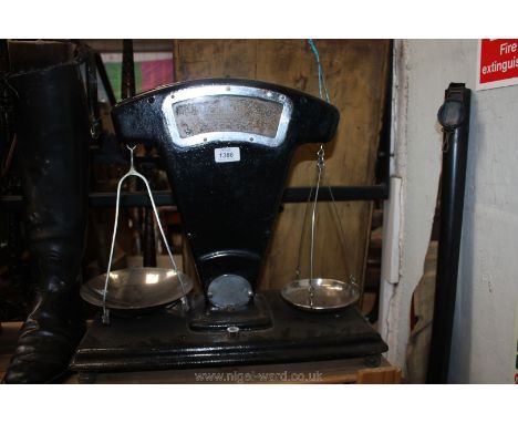 A black Balance Scales