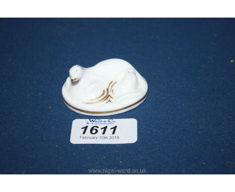 A small Royal Worcester Country Life series Otter, modelled by Kenneth Potts.