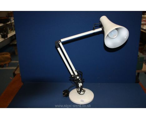 A white Angle poise Lamp