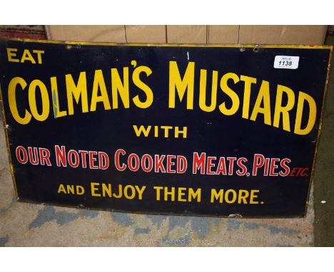 A Coleman's Mustard enamel Sign