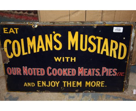 A Coleman's Mustard enamel Sign