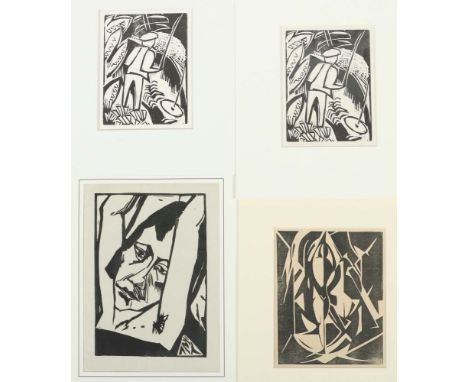 Versch. Künstler d. 19./20. Jhr.Konvolut von 4 Grafiken, verschiedene Darstellungen und Größen, Lithografien, bez., u.a. E. H