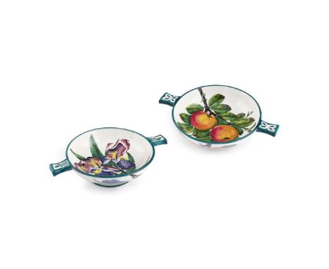  WEMYSS WARE TWO QUAICHES to include an 'APPLES' QUAICH, glazed earthenware, impressed maker's mark WEMYSS WARE/ R.H.& S., 27