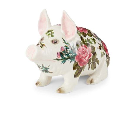  WEMYSS WARE 'SHAMROCK, ROSE AND THISTLES' PIG glazed earthenware, unmarked    