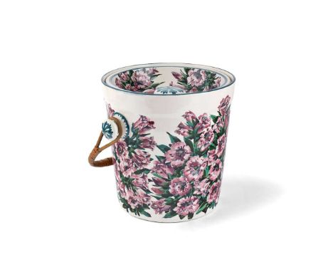  WEMYSS WARE 'CAMPANULA' WATER PAIL & COVER glazed earthenware, impressed maker’s mark WEMYSS 29cm high Provenance: Claude Lu