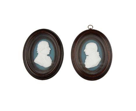  TWO WHITE PASTE RELIEF PORTRAITS BY JAMES TASSIE (SCOTTISH 1735-1799) DATED 1791 depicting George Home and Allan Maconochie,