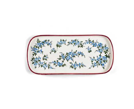  WEMYSS WARE 'FORGET-ME-NOT' WAVERLEY TRAY glazed earthenware, impressed maker’s mark WEMYSS 44cm wide   