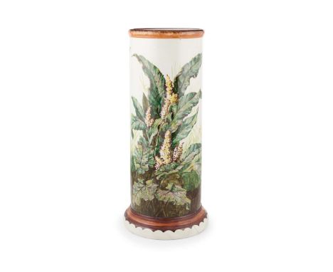  WEMYSS WARE 'FLOWERING DOCK' UMBRELLA STAND glazed earthenware, impressed maker's mark WEMYSS WARE/ R.H.& S. 63cm high Prove