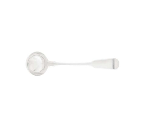  FORRES – A SCARCE SCOTTISH PROVINCIAL TODDY LADLE JOHN & PATRICK RIACH marked tower, IPR, tower, Fiddle pattern with vacant 
