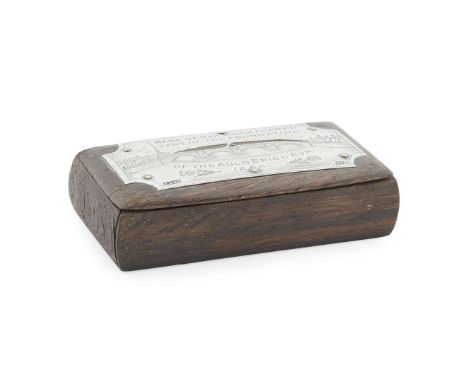  AYR – A SCARCE SCOTTISH PROVINCIAL SNUFF BOX JOHN LYALL marked J.LYL, AYR, the rectangular oak box with flush hinged cover, 