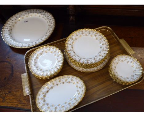 Spode Fleur De Leys gold side plates, dishes etc (30)