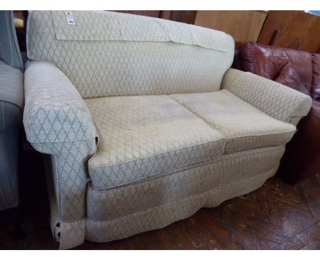 Re-upholstered early 20thC drop-end sofa