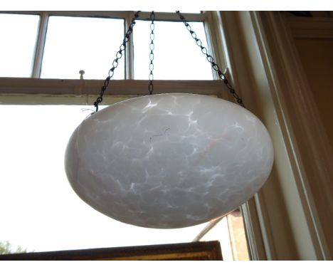 Deco marbled glass hanging lamp shade 