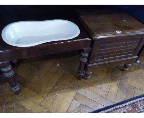 Victorian mahogany bidet &amp; commode box stool (2)
