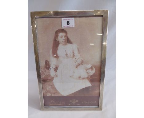 Large engine turned silver photograph frame (Birmingham 1924)