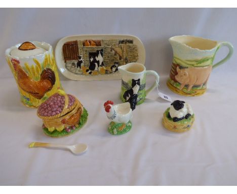Border Fine Art James Herriot Country Kitchen Pottery - plate, jugs, storage jar, egg cup, jam pot etc (7)