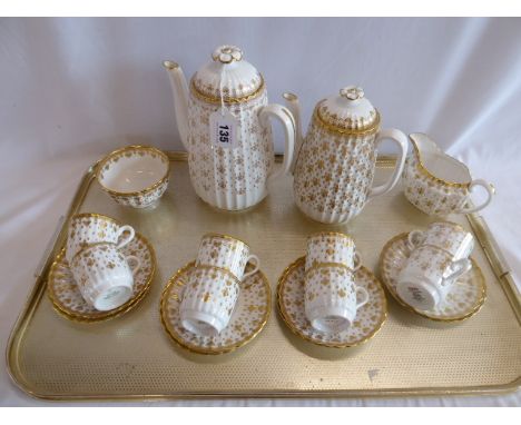 Spode Fleur De Leys gold coffee service (20)