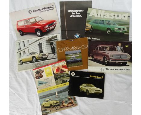 VARIOUS MOTOR CAR BROCHURES INC VAUXHALL VICTOR & EARLY SKODA 