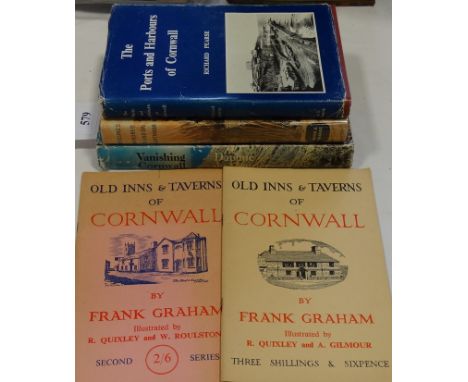 R PEARSE 1963 PORTS & HARBOURS OF CORNWALL, OLD INNS & TAVERNS OF CORNWALL F.GRAHAM SERIES 1+2, CROSSINGS 1967 100 YEARS OF D