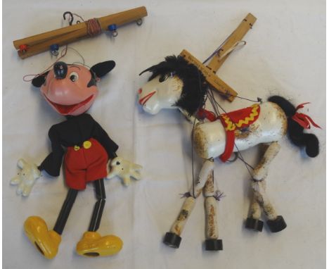 PELHAM PUPPET HORSE + MICKEY MOUSE PUPPET 
