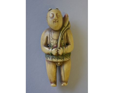 A Late 18th Century/Early 19th Century Carved Ivory Figural Netsuke 5.5cm High. 