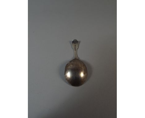 A Georgian Silver Tea Caddy Spoon with Acorn Engraving to Bowl by Clement Cheese, London 1830 
