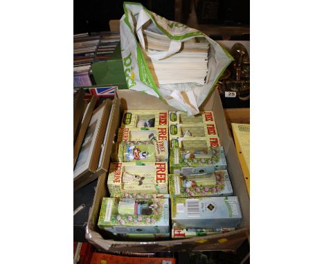 A BOX OF COLLECTABLE TYPHOO TEA FIGURES & A BAG OF 80S BLACK COUNTRY BUGLE ANNUALS