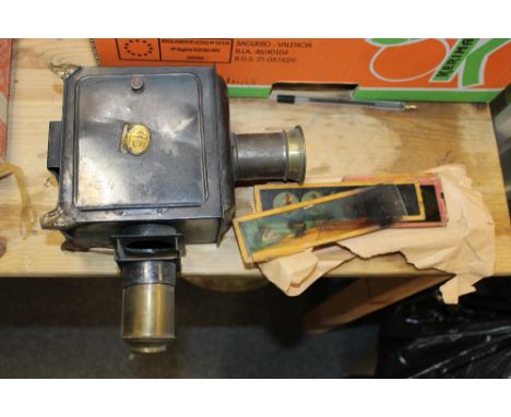 A MAGIC LANTERN PROJECTOR WITH SLIDES