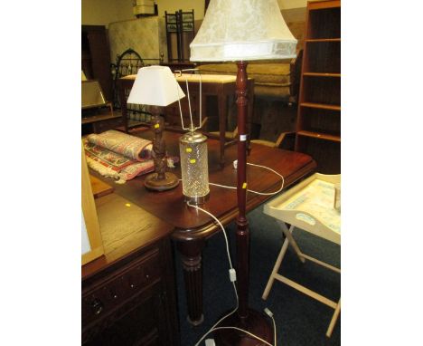 A STANDARD LAMP & TWO MODERN OCCASIONAL LAMPS (3)