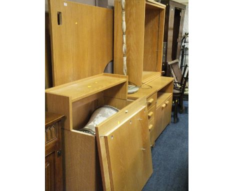 A MODERN LIGHT OAK OFFICE SUITE