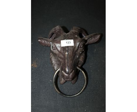 *A CAST GOAT HEAD DOOR KNOCKER*